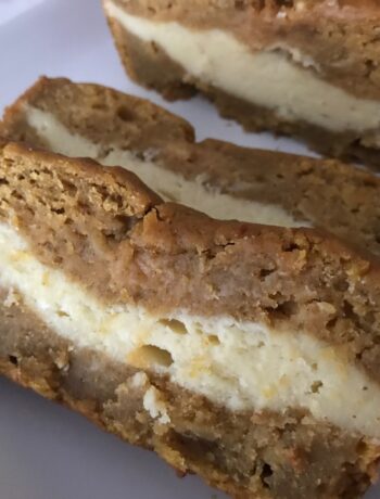 Pumpkin Banana Cream Cheese Swirl Bread