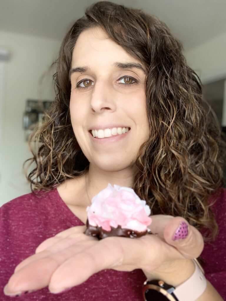 Holding Meringue Cookie