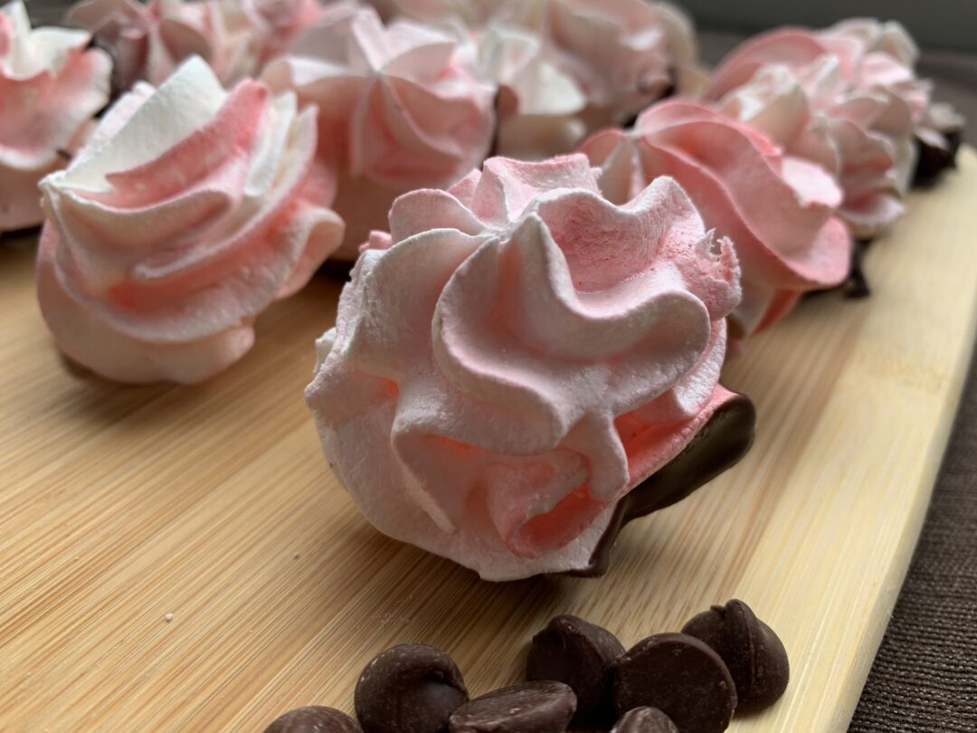 Chocolate Dipped Meringue Cookies