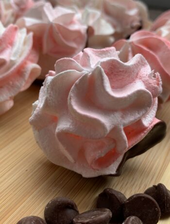 Chocolate Dipped Meringue Cookies