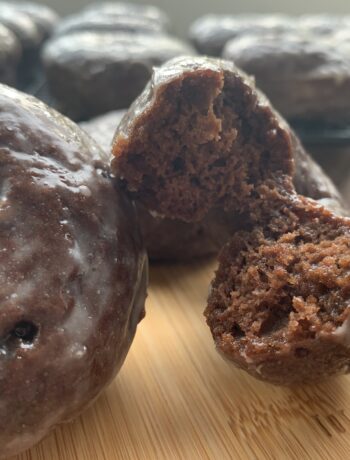 Glazed Chocolate Baked Donut
