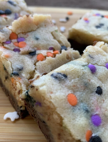 Cookie Bars with Halloween Sprinkles