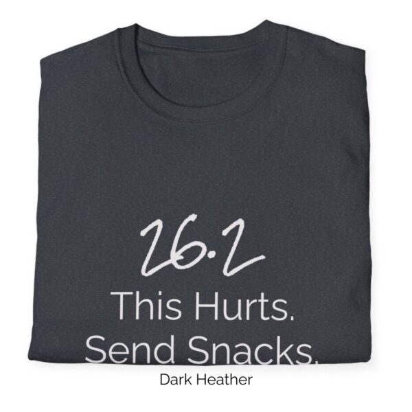 Dark Heather variation of 26.2 Hurts shirt design