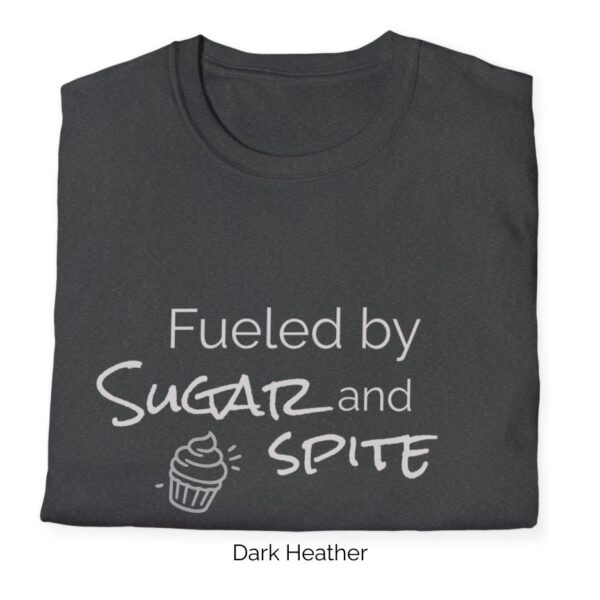 Dark Heather variation of Sugar and Spite T-shirt