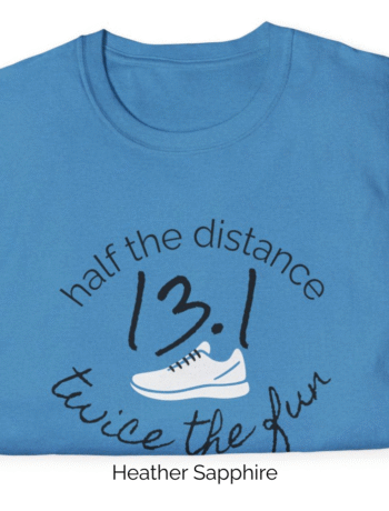 Heather Sapphire variation of 13.1 shirt design
