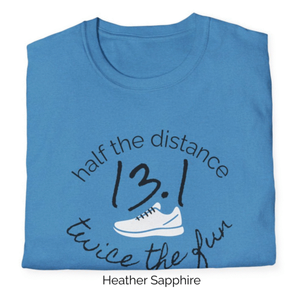 Heather Sapphire variation of 13.1 shirt design